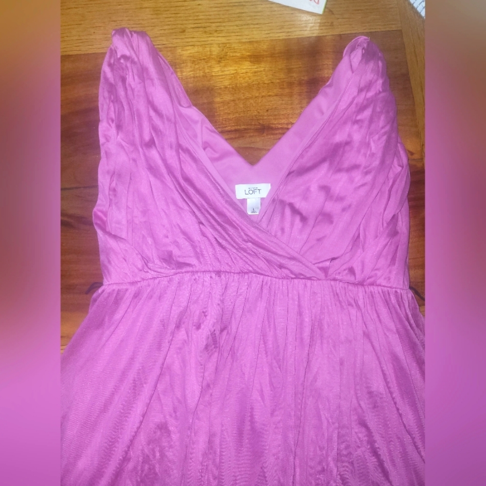 LOFT Size large pink dress
